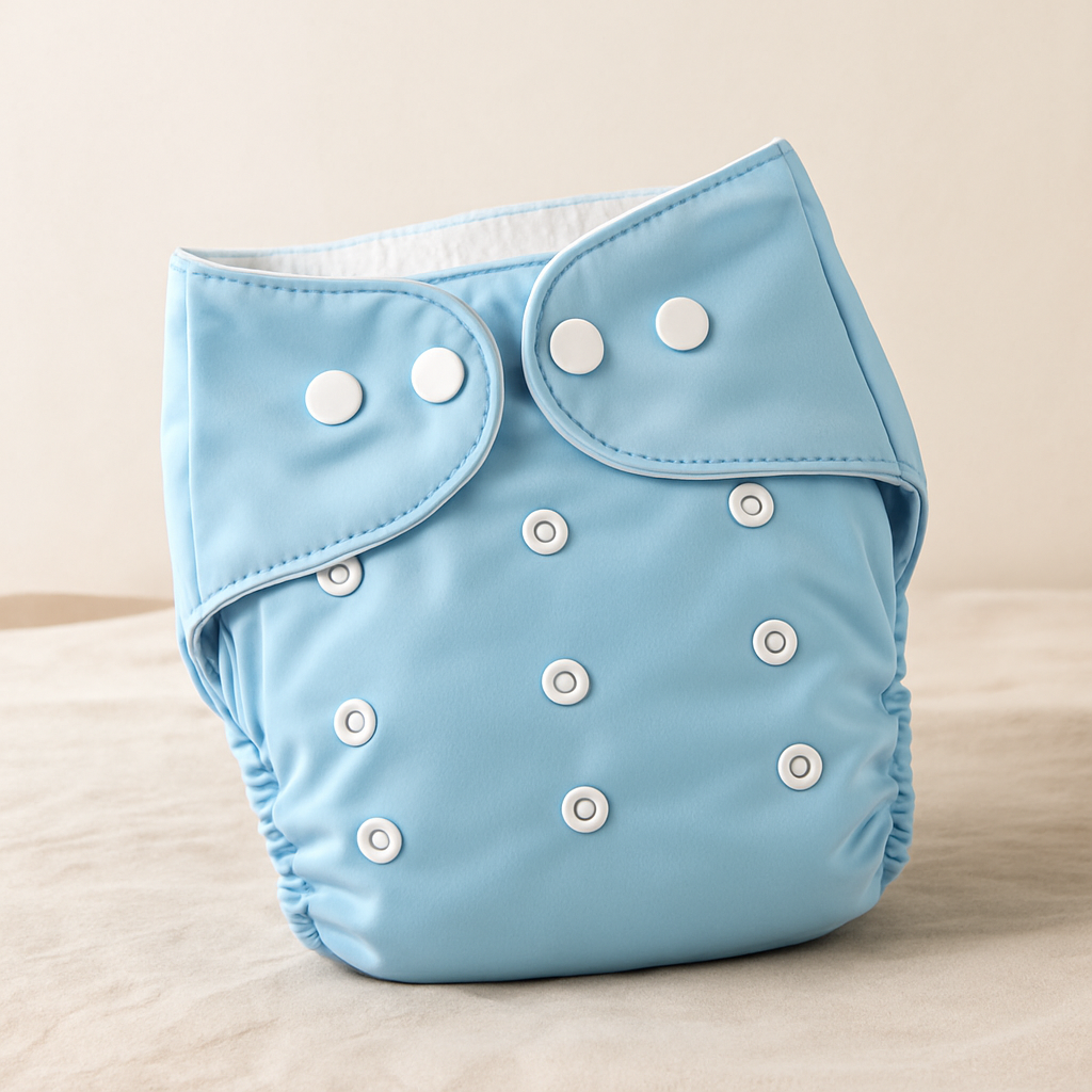 2 Reusable Cloth Diapers with 4 Triple-Layer Inserts + Tissue Liners